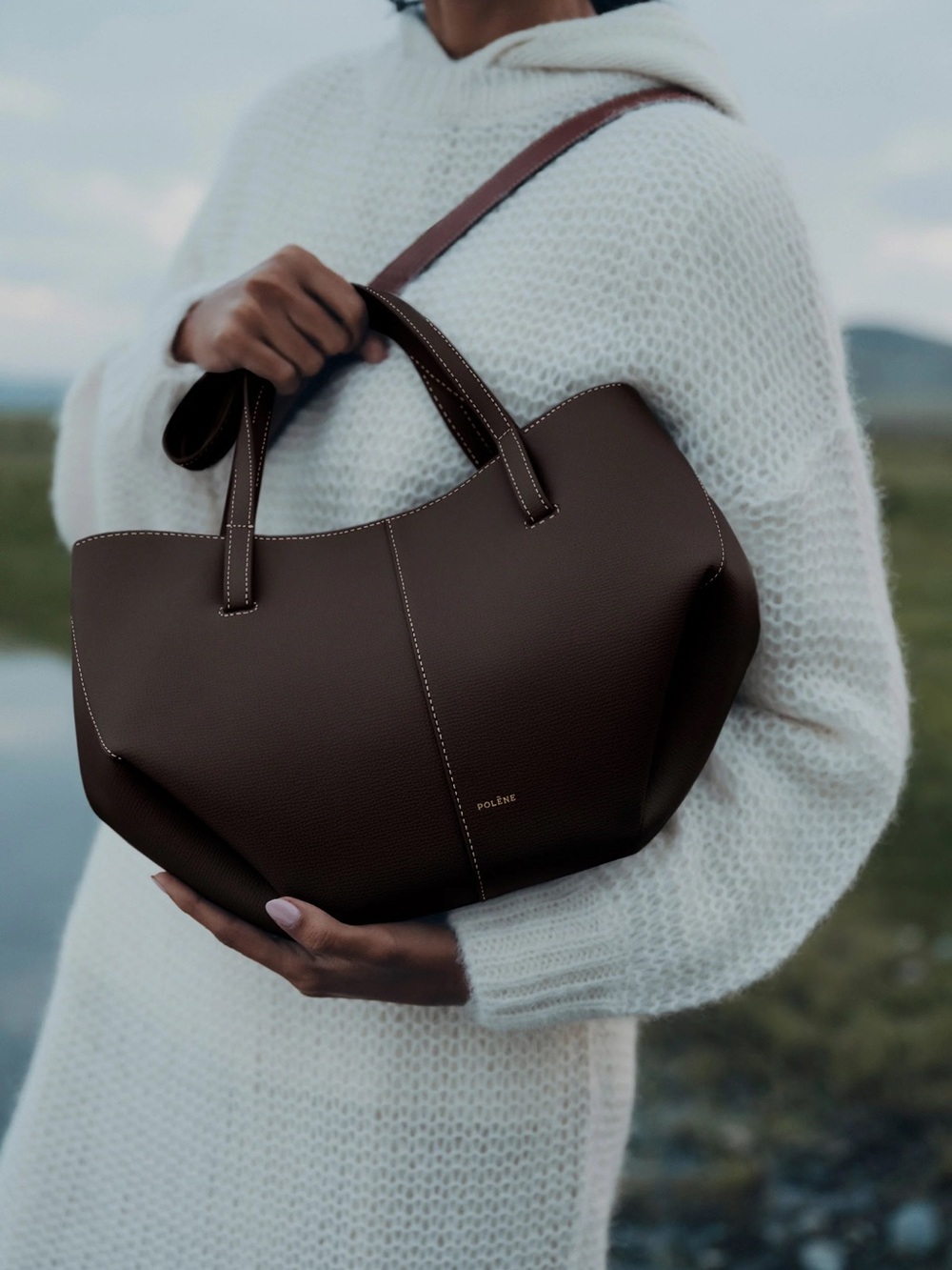 Polene Cyme Mini - Textured Ebony
